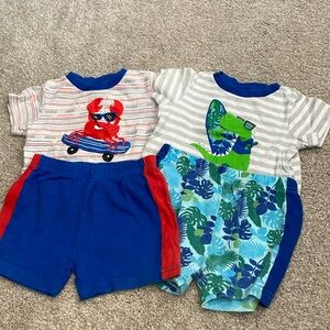 Matching shorts/ shirts sets
